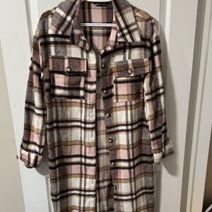 SHEIN Plaid Jacket